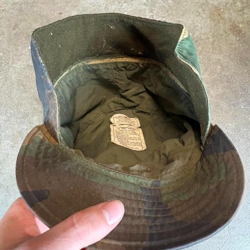 Vintage 70s Camo military Hat - Picture 4 of 6